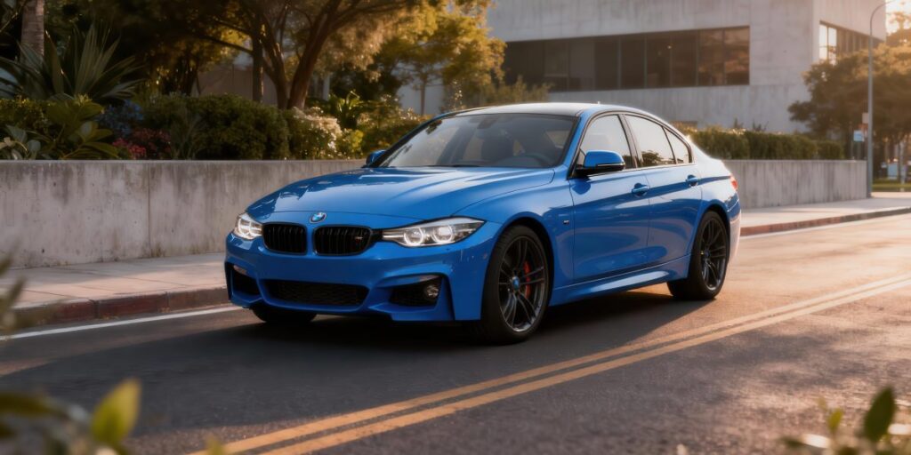 Blue BMW 3 Series