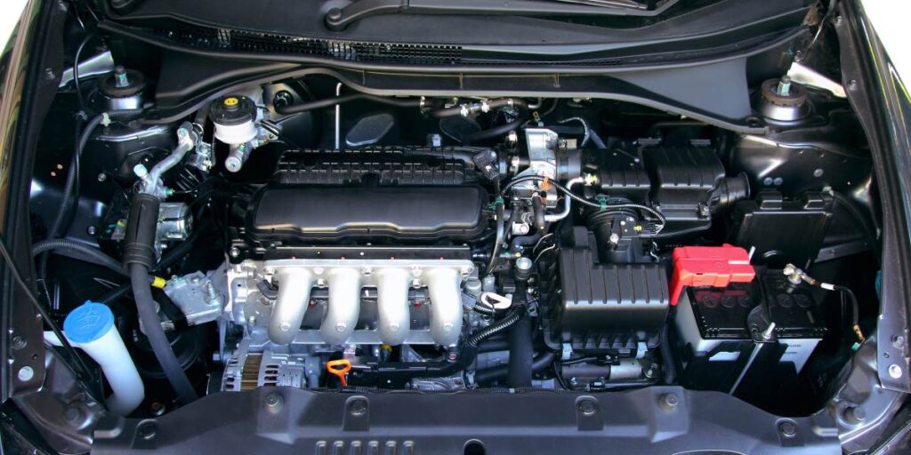 Modern Four-stroke car engine.