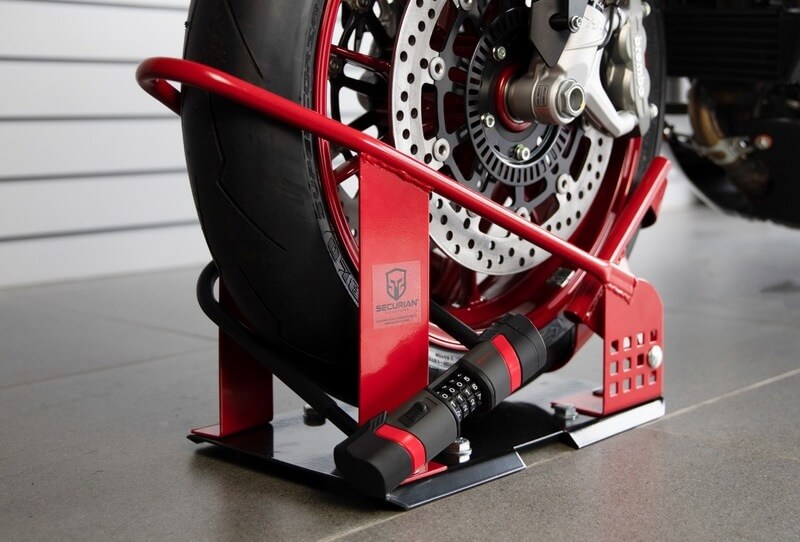 Elevating motorcycle during winter storage