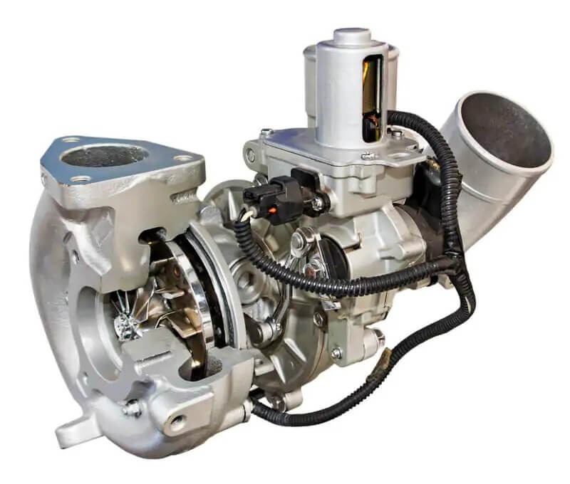 Turbocharger cut-out view