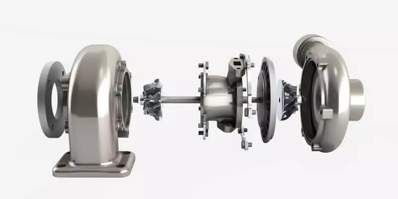 Turbocharger exploded-view